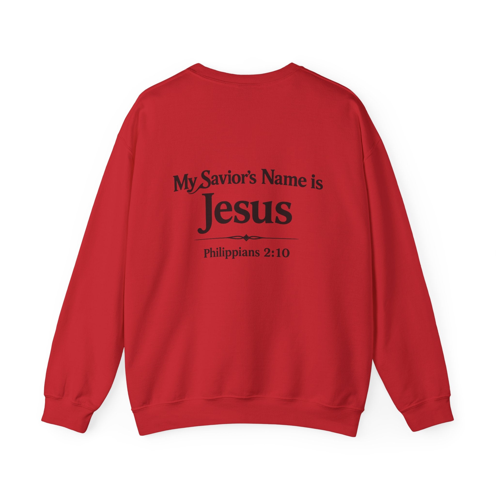 Heavenly Citizen: Crewneck Sweatshirt — “My Savior’s Name is Jesus”