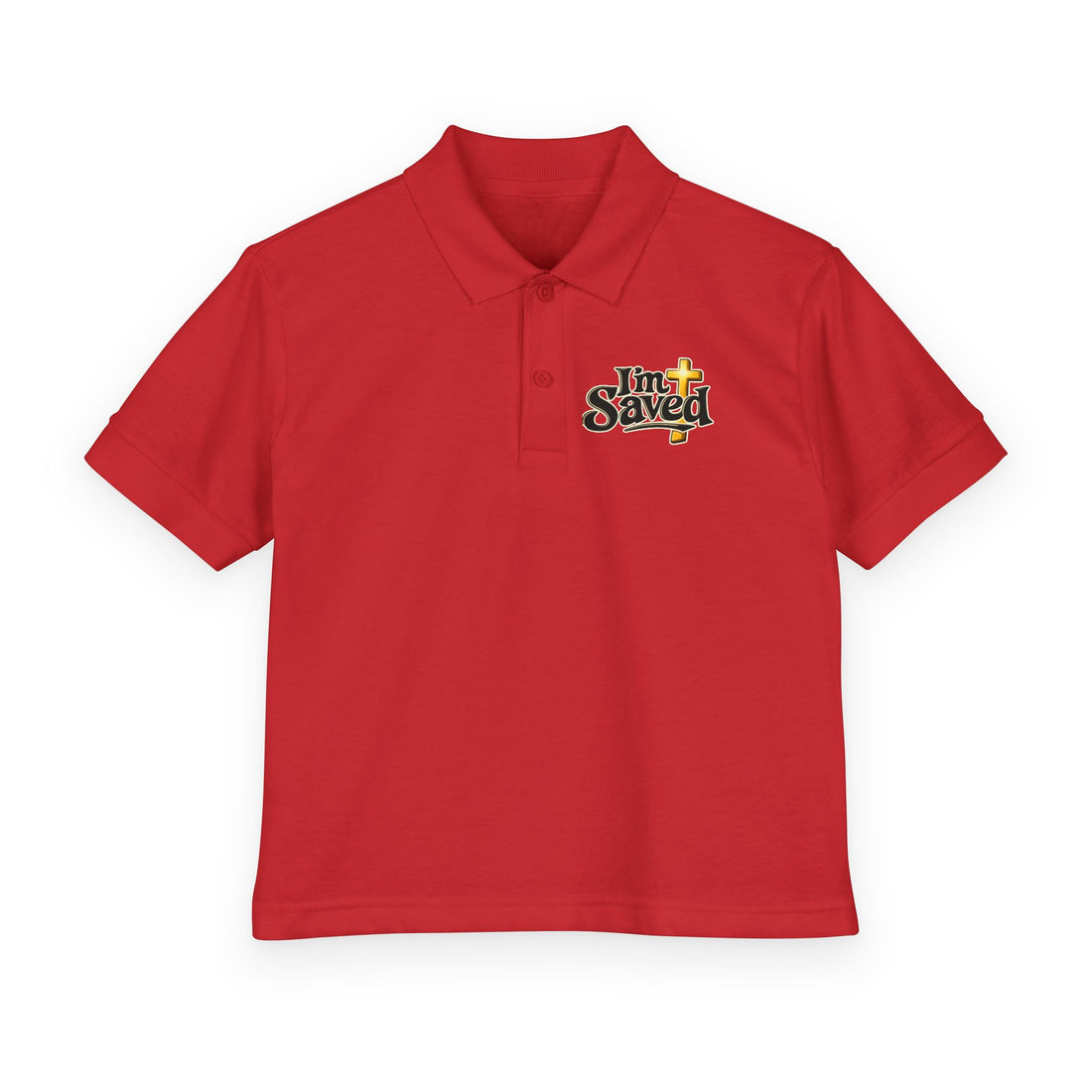 Heavenly Citizen Youth Polo T-shirt - Jesus Saved your child