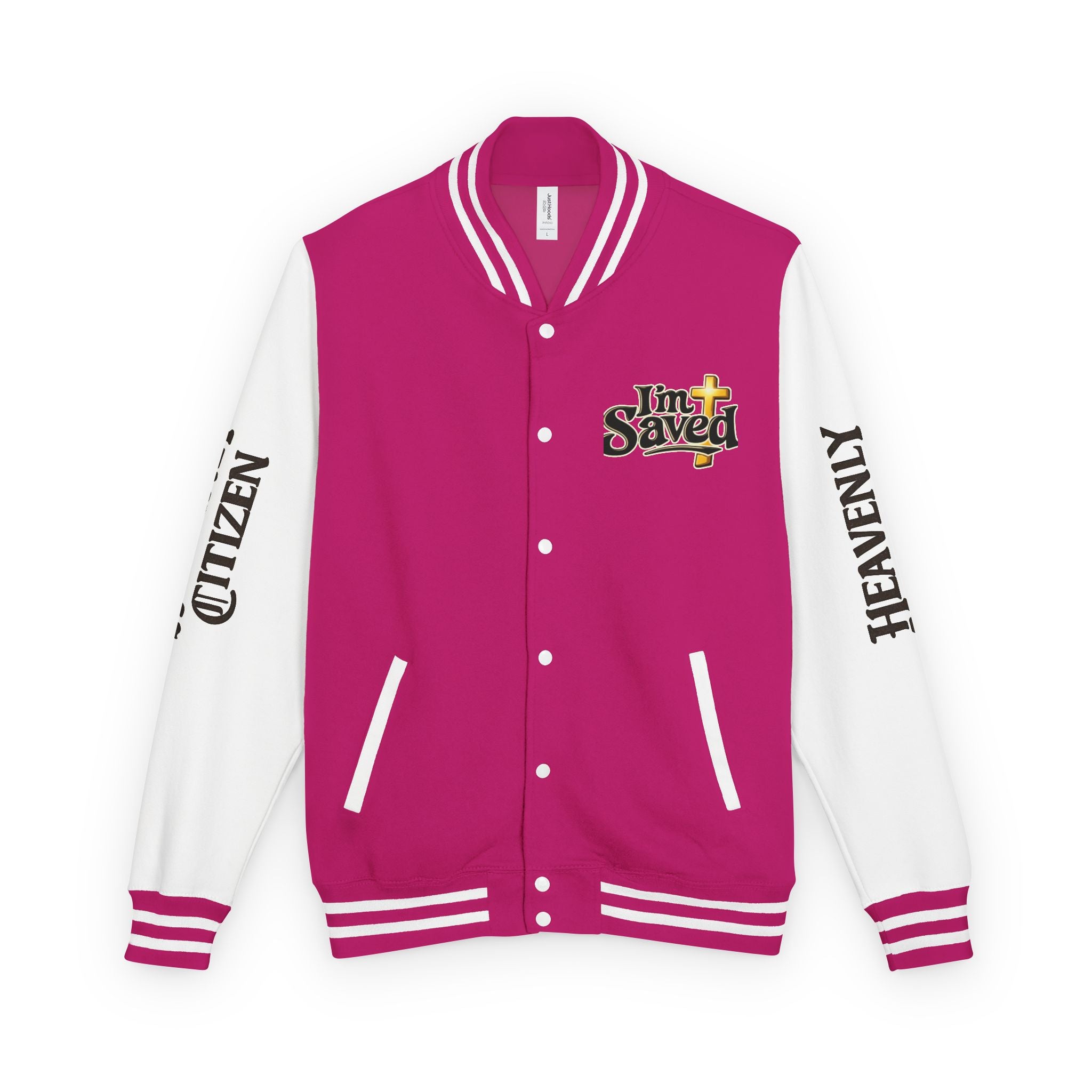 Heavenly Citizen Unisex Saved By Grace Letterman Jacket