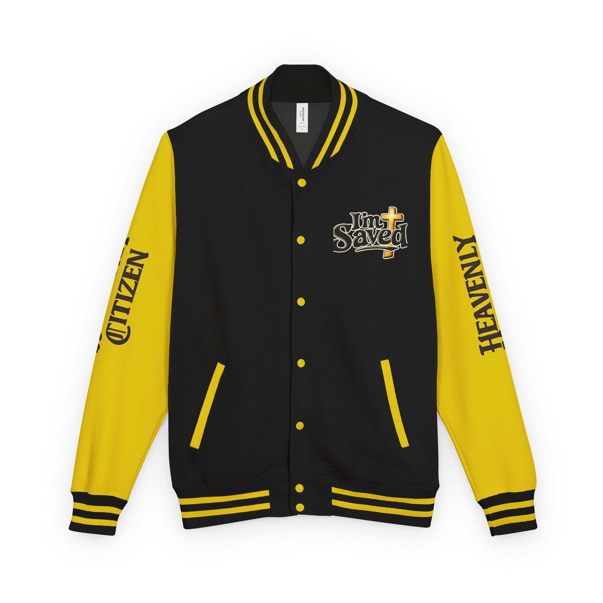 Heavenly Citizen Unisex Saved By Grace Letterman Jacket