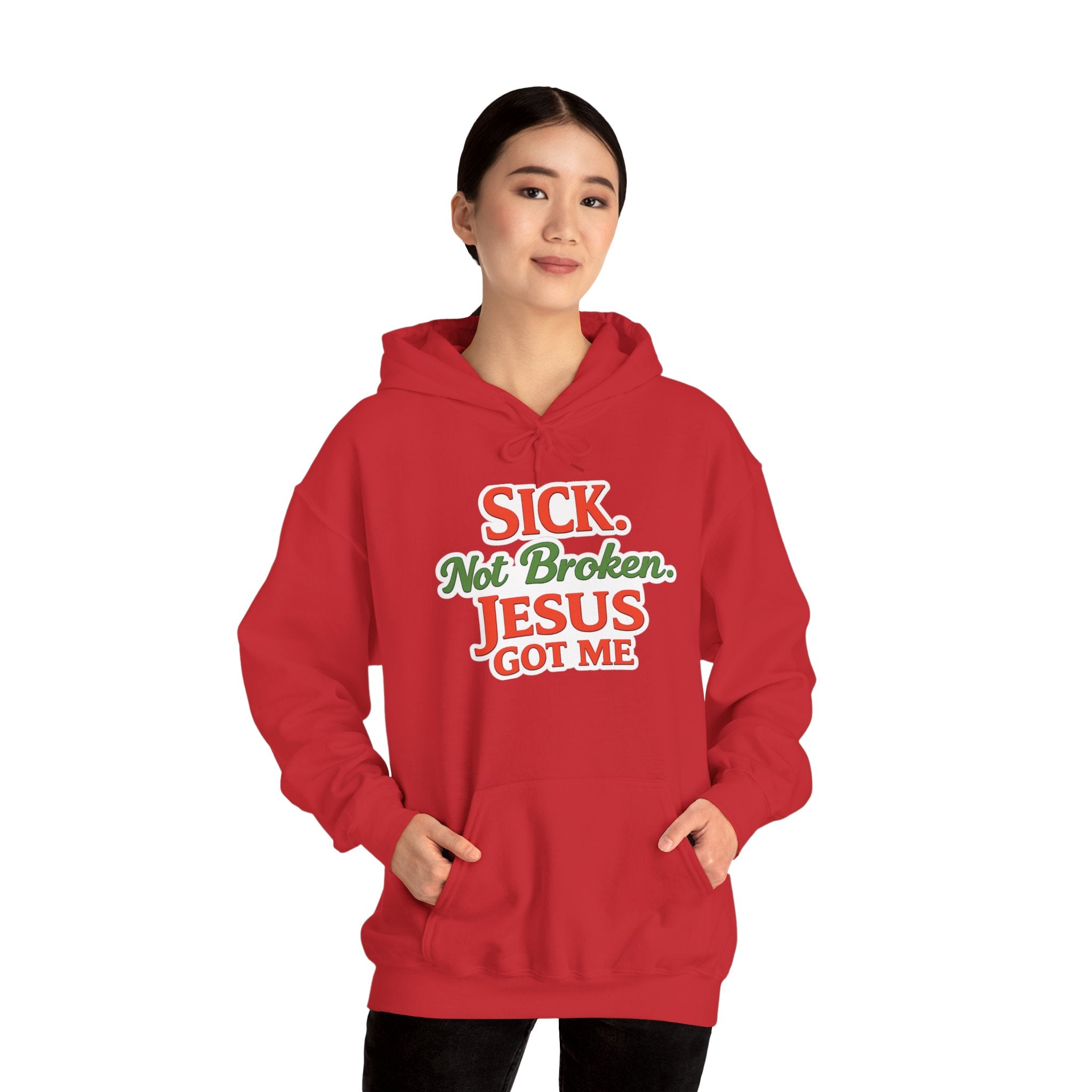 Heavenly Citizen Unisex Hoodie — "Sick Not Broken, Jesus Got Me"
