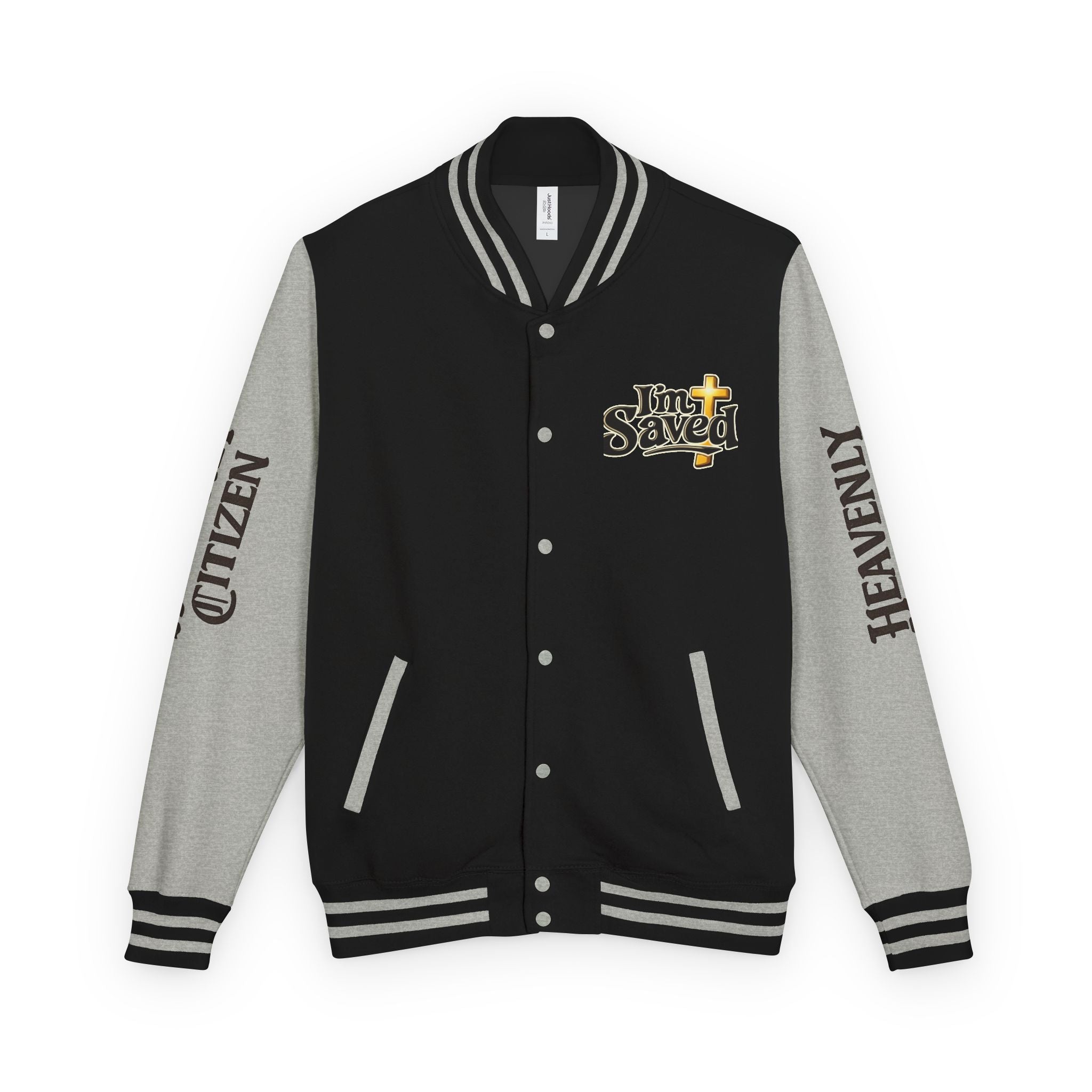 Heavenly Citizen Unisex Saved By Grace Letterman Jacket