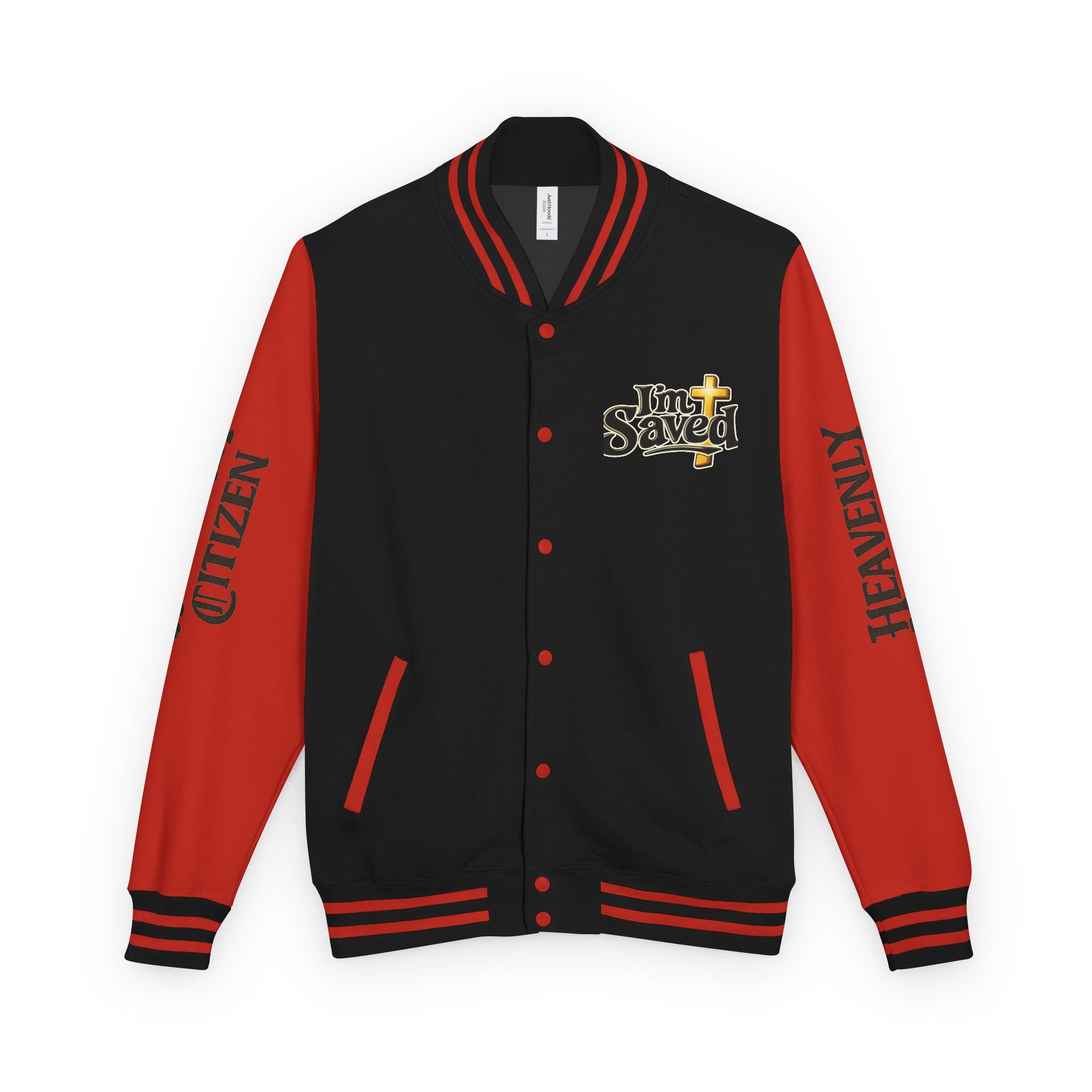 Heavenly Citizen Unisex Saved By Grace Letterman Jacket