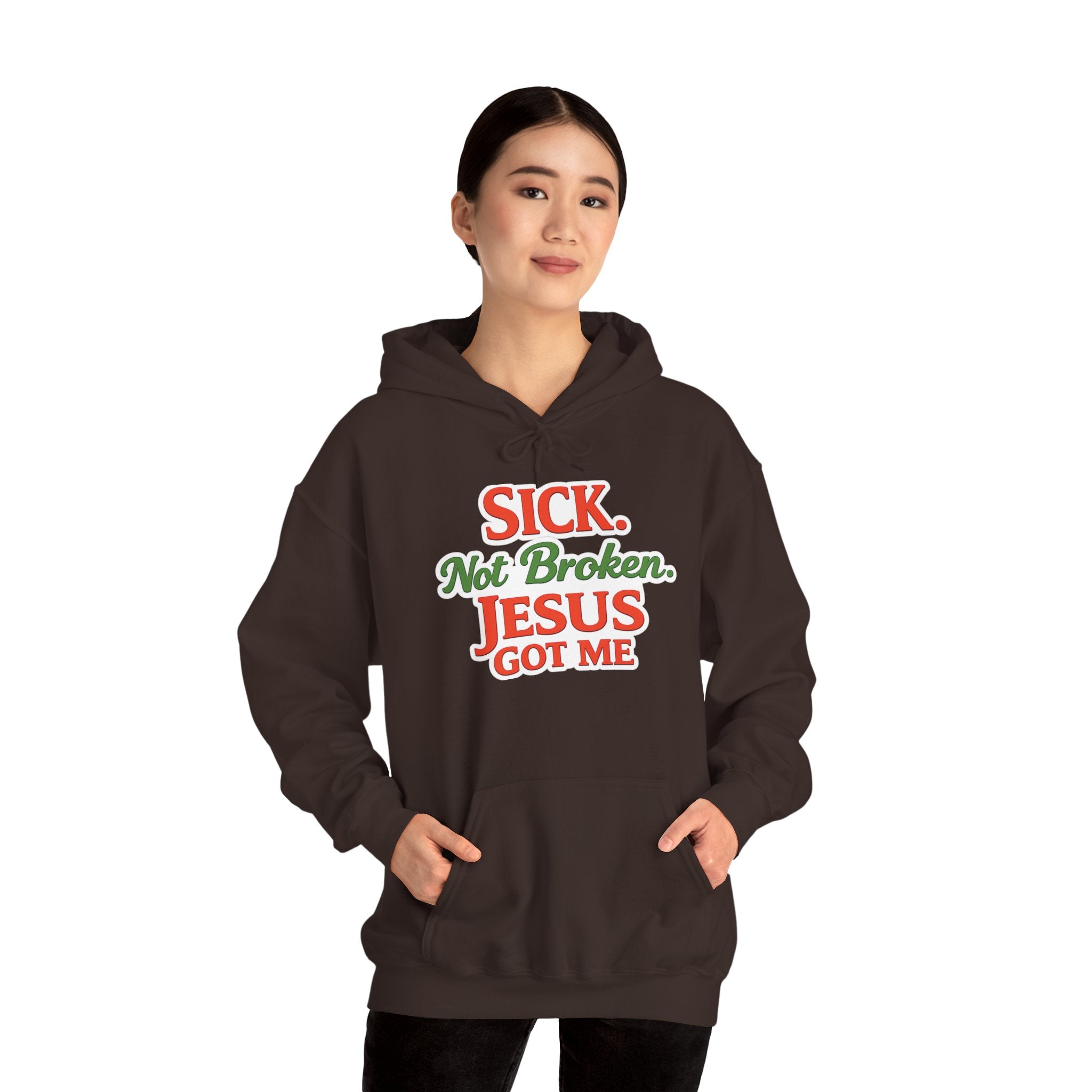 Heavenly Citizen Unisex Hoodie — "Sick Not Broken, Jesus Got Me"