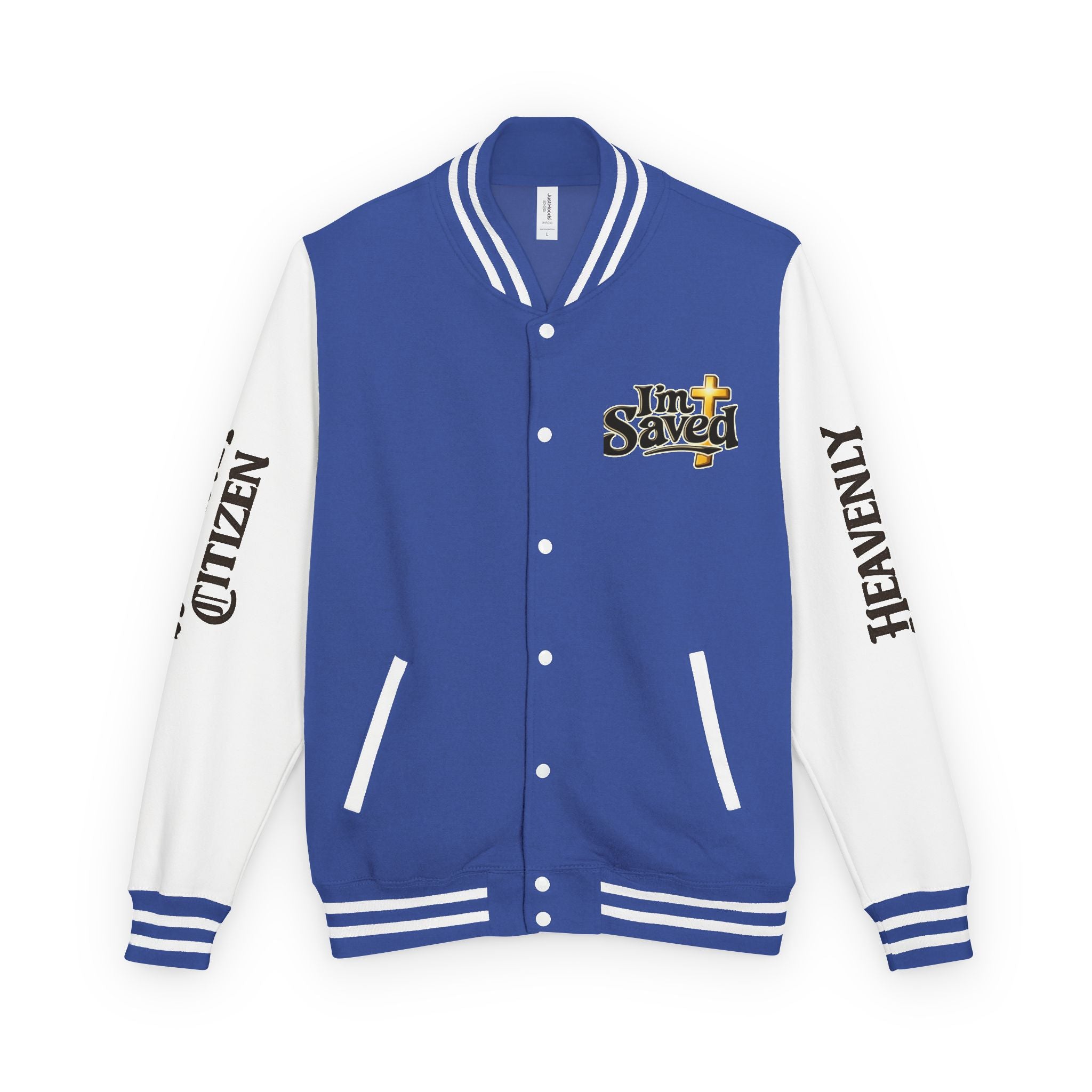 Heavenly Citizen Unisex Saved By Grace Letterman Jacket