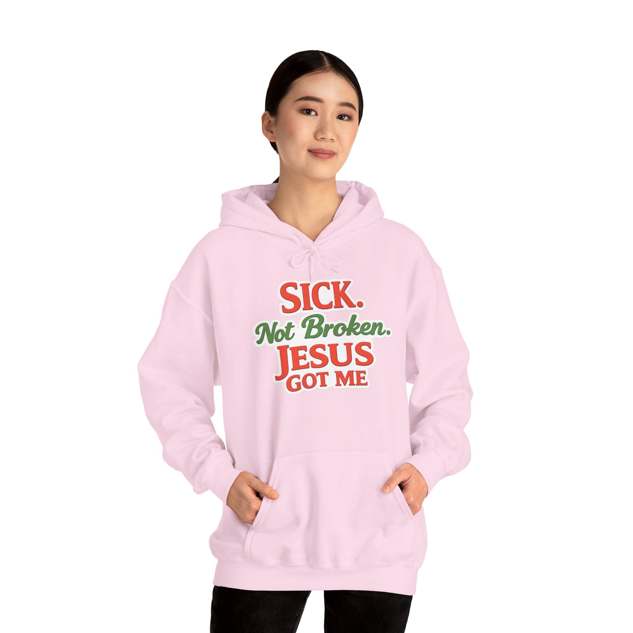 Heavenly Citizen Unisex Hoodie — "Sick Not Broken, Jesus Got Me"