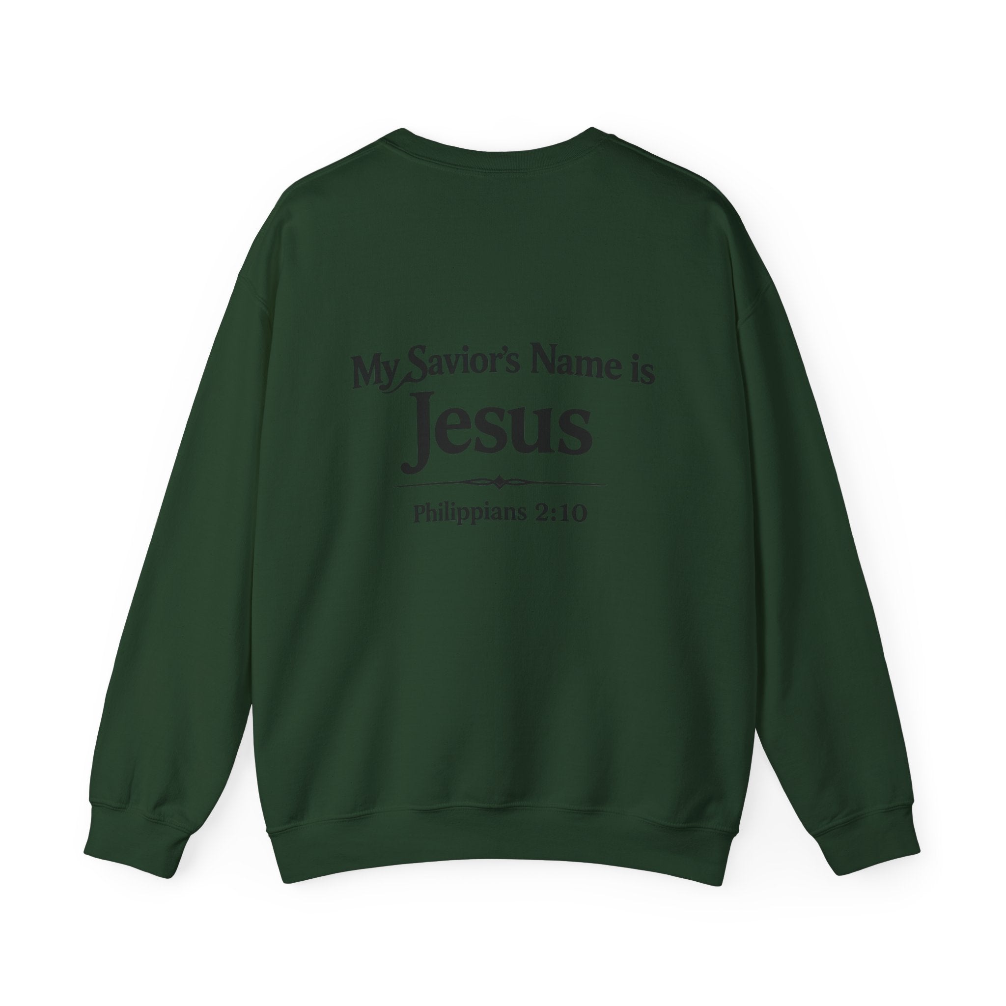Heavenly Citizen: Crewneck Sweatshirt — “My Savior’s Name is Jesus”