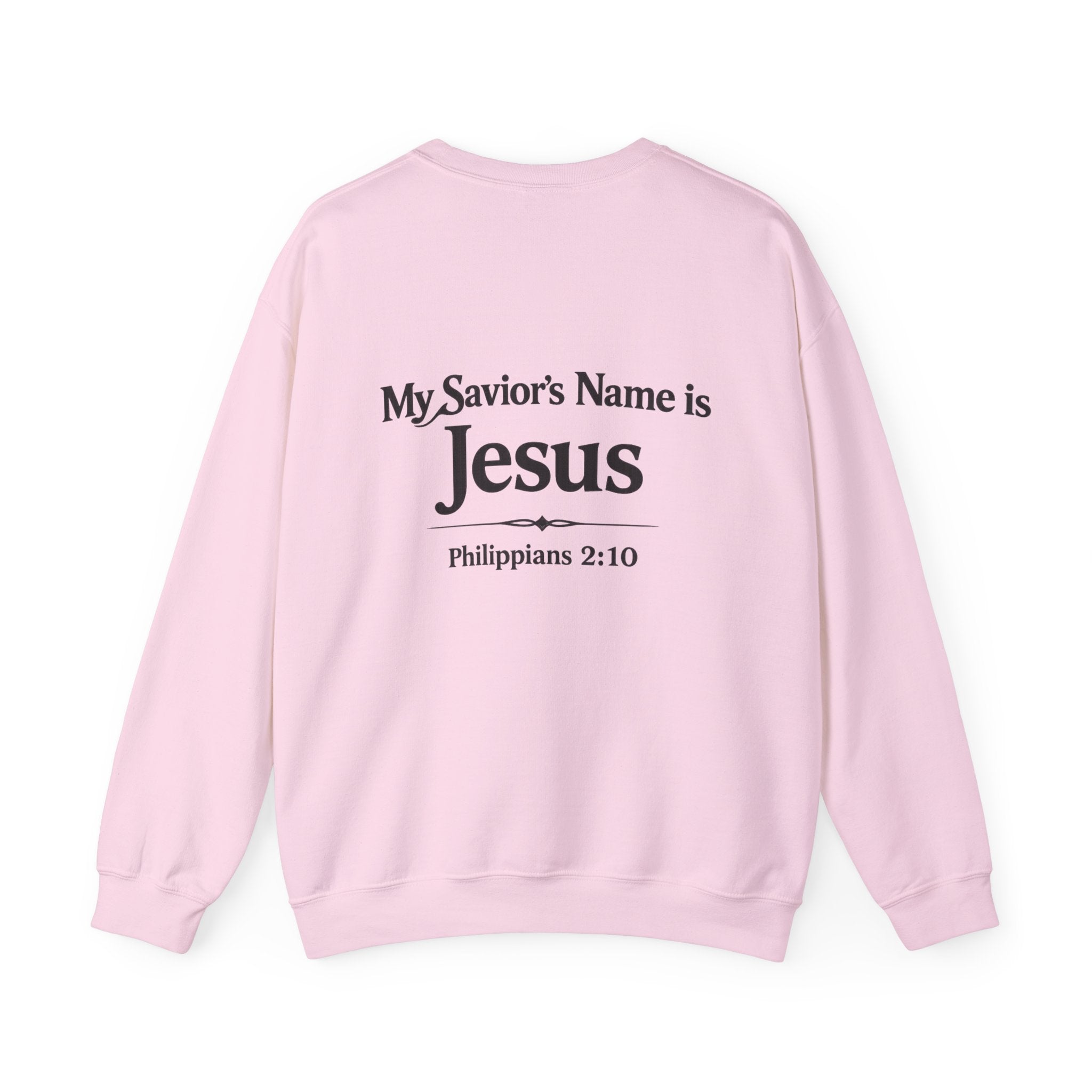 Heavenly Citizen: Crewneck Sweatshirt — “My Savior’s Name is Jesus”