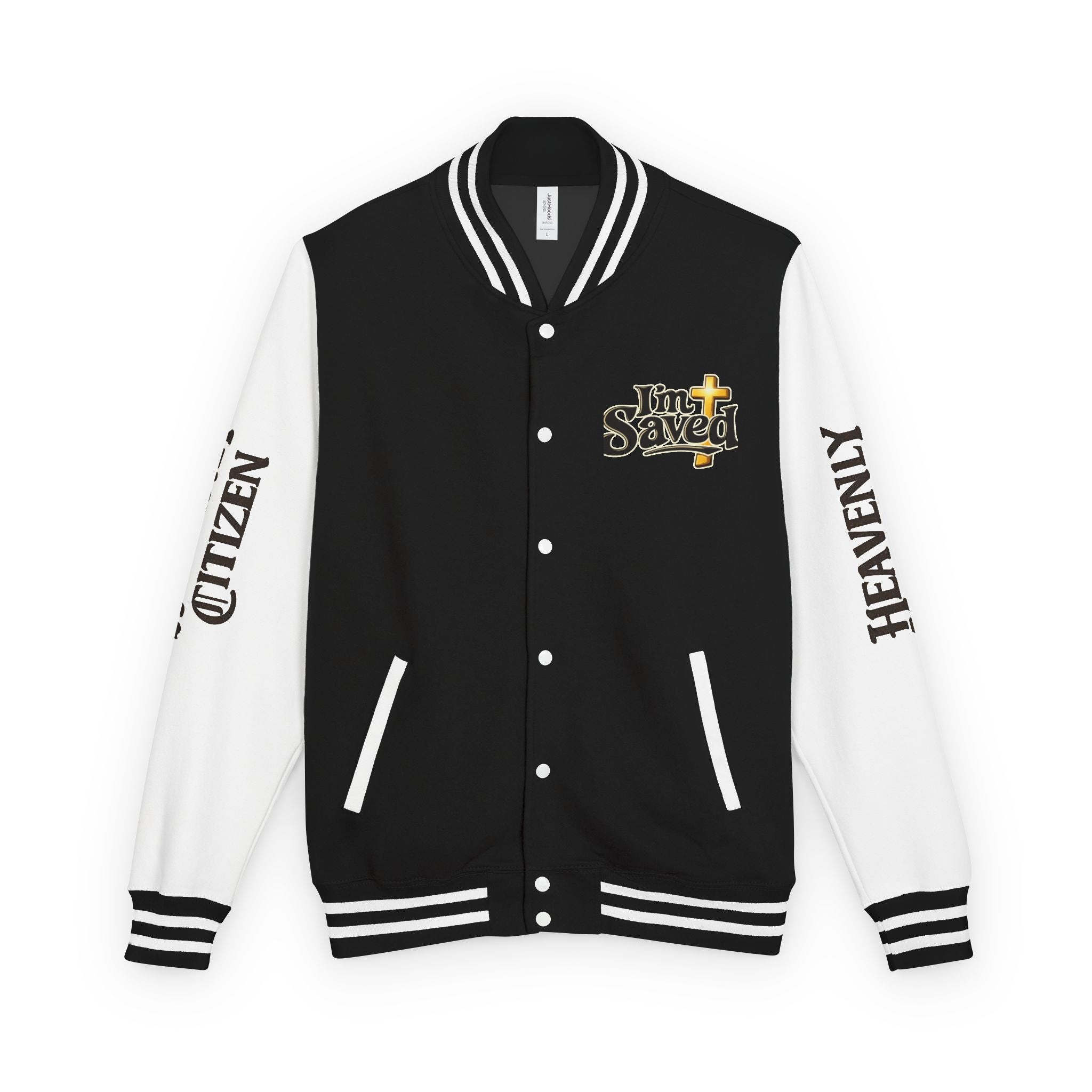 Heavenly Citizen Unisex Saved By Grace Letterman Jacket