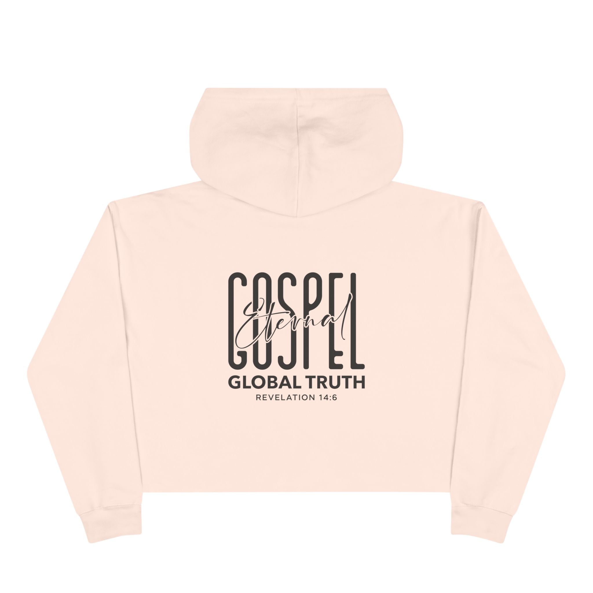 Heavenly Citizen Crop Hoodie — 'Gospel Global Truth'