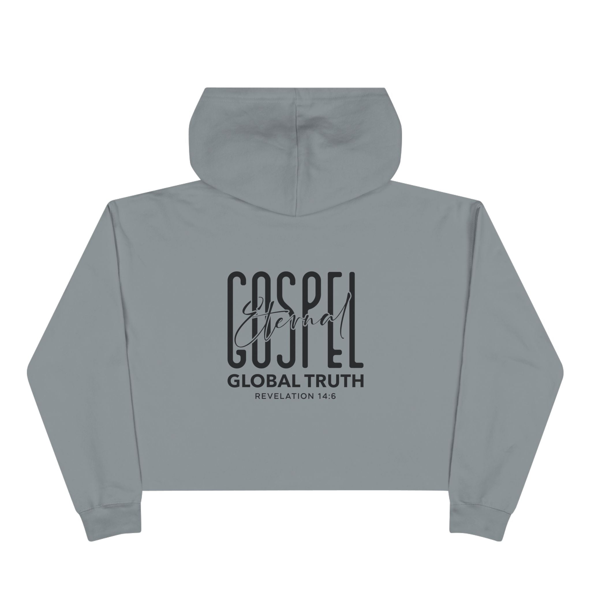 Heavenly Citizen Crop Hoodie — 'Gospel Global Truth'