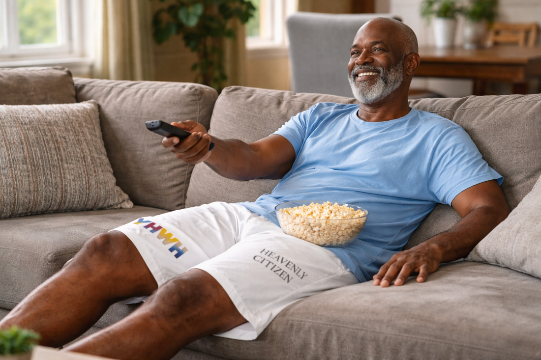 Heavenly Citizen Board Shorts – White Surf/Beach Swim Trunks